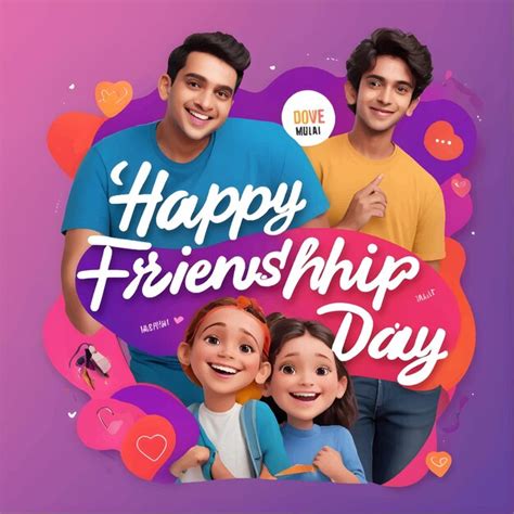 Happy Friendship Day Social Media Post Premium Ai Generated Vector