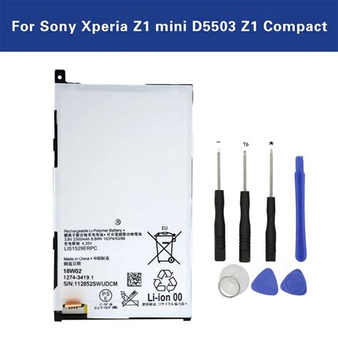 TAMEX Battery LIS1529ERPC For Sony Xperia Z1 Mini D5503 Z1 Compact Top