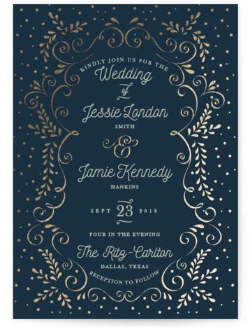 Best Navy Blue Rustic Wedding Invitations Kits - The Wedding Blogger