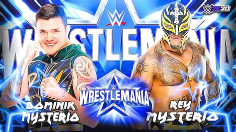 Rey Mysterio Vs Dominik Mysterio Wwe Wrestlemania 38 Wwe 2k20 Full Match 🔥 Youtube