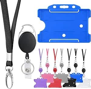 Vicloon Id Card Badge Holder Pc Retractable Lanyard And Badge Holder