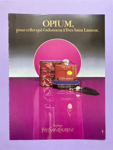 Publicit Yves Saint Laurent Parfum Opium Ysl Vintage Collection