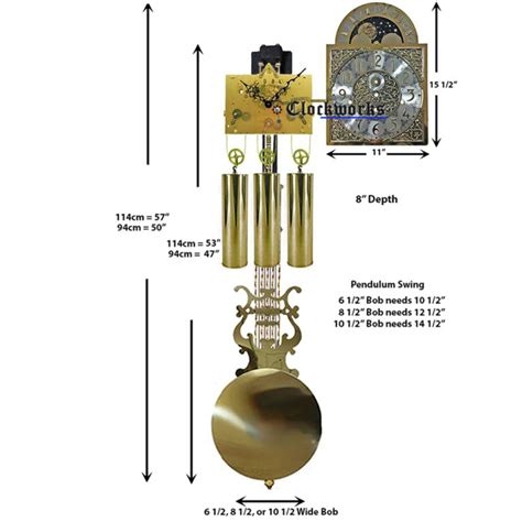 Triple-Chime Grandfather Clock Kit GFKIT1 - Clockworks. - Clockworks.