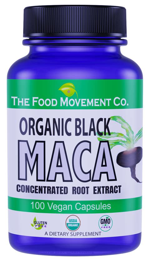 Organic Black Maca Root Extract Capsules 500 Mg — Vitality Nutrition