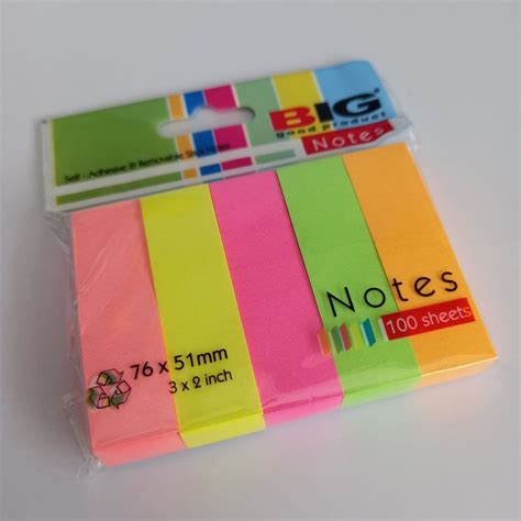 Jual Sticky Note Rainbow 5 Warna Pembatas Buku Kertas Warna Warni