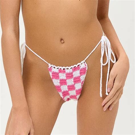 Frankie S Bikinis Swim Frankies Bikinis Tia Crochet String Bikini