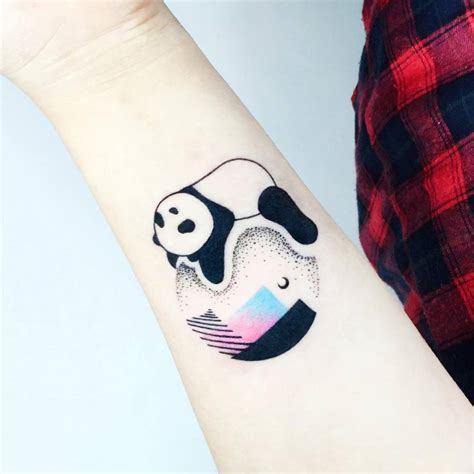 Panda Bear Tattoo On The Inner Forearm