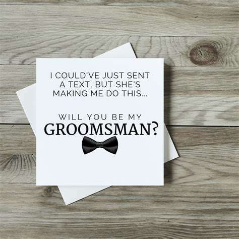 Groomsman Proposal Groomsman Proposal Card Funny Groomsmen Card Could Have Been A Text 2 Sizes