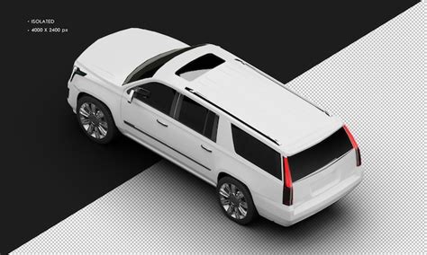 Carro Suv Urbano Elegante De Luxo Branco Met Lico Realista Isolado Da