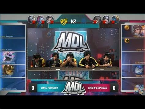 Match Mdl Onic Prodigy Vs Siren Esports Vanss Gg Parah Gak Ada