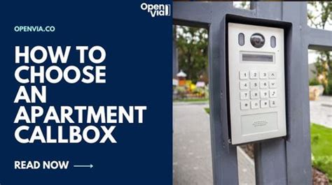 How To Choose An Apartment Call Box System