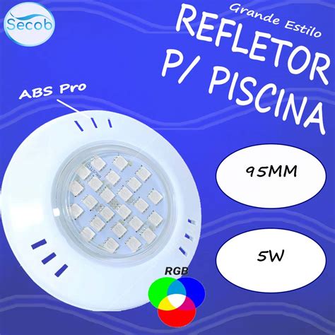 Refletor Power LED ABS 5W RGB Brustec