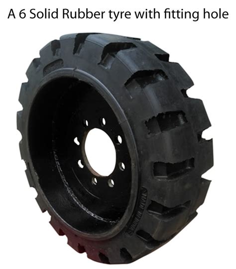 Black Solid Rubber Tyre With Molded Rim MS Model Name Number