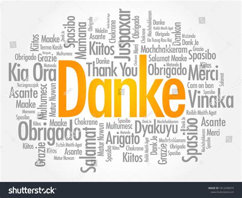 Danke Gracias En Alemán Word Cloud Vector De Stock Libre De