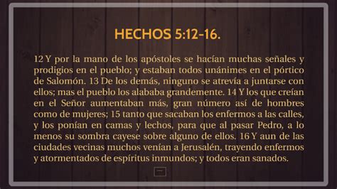 Los Milagros De Los ApÓstoles Hechos 5 12 16 Iglesia De Cristo