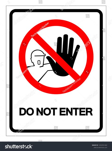 Do Not Enter Symbol Sign Vector Stock Vector (Royalty Free) 1432391402 ...