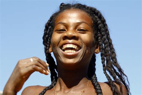 Happy Attractive African Girl Africa Stock Image Image Of Happy