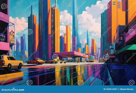 Cyberpunk Cityscape Where Neon Soaked Streets Meet Futuristic