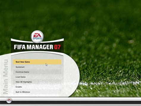 Screenshot Of FIFA Manager 07 Windows 2006 MobyGames