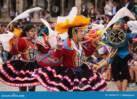 Peruvian Woman Dancing At A Festival Editorial Photo Image Of Dance