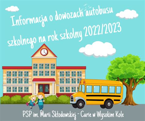 Rozk Ad Jazdy Autobusu Szkolnego Publiczna Szko A Podstawowa Im