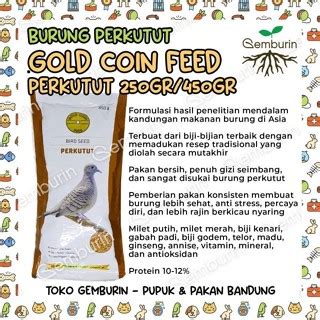 Jual Gold Coin Perkutut Special Mix Blend Pakan Pokok Lengkap Burung