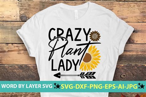 Crazy Plant Lady SVG CUT FILE Graphic By NzGraphic Creative Fabrica