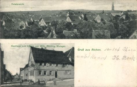 Ansichtskarte Postkarte Richen Eppingen In Baden Totalansicht