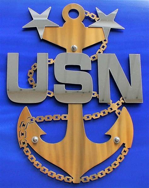 US NAVY Chief Petty Officer Stainless Steel Fouled Anchor Wall Etsy