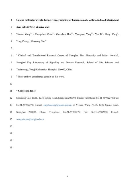 Pdf Unique Molecular Events During Reprogramming Of Human Somatic