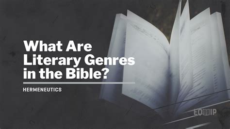 What Are Literary Genres In The Bible