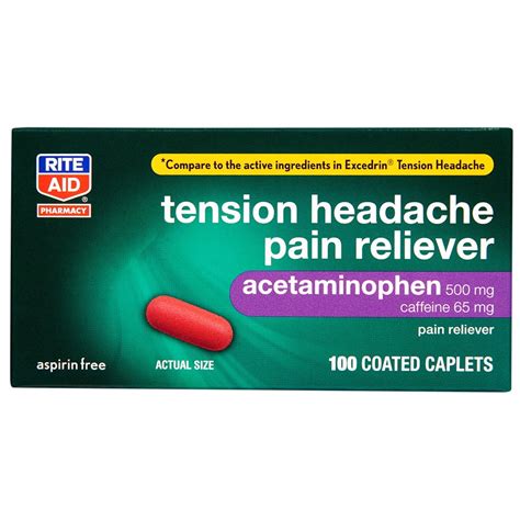 Rite Aid Tension Headache Pain Reliever Acetaminophen Mg