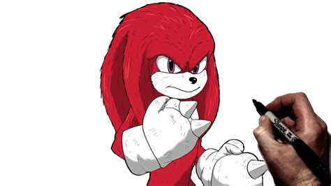 How To Draw Knuckles | Step By Step | Sonic 2 - YouTube