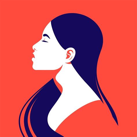 Portrait Of A Beautiful Woman In Profile 5303427 Vector Art At Vecteezy