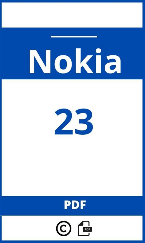 Handleiding Nokia 23 Nederlands Instructieboekje