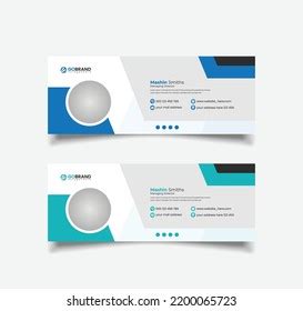 Email Signature Template Free Download Stock Vector (Royalty Free ...