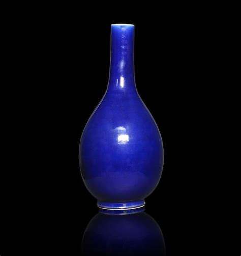 Bonhams An Exceptionally Large Sacrificial Blue Glazed Pear Shaped