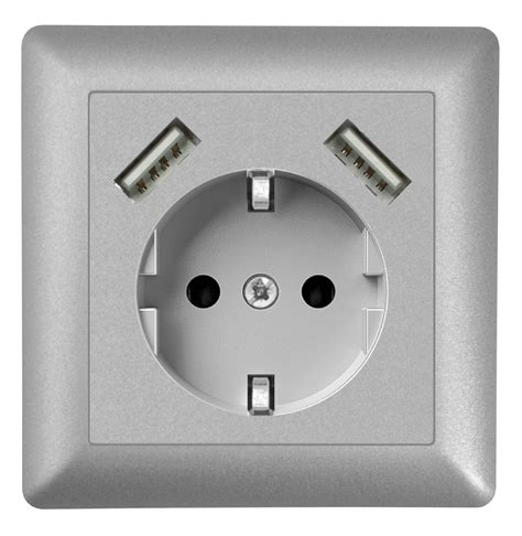 heimwerkerhit 230V Steckdose mit 2 x USB Ladegeräten bis 3 4 A