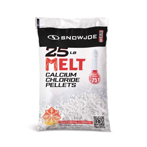 Snow Joe Melt 25 Lb Resealable Bag Calcium Chloride Pellets