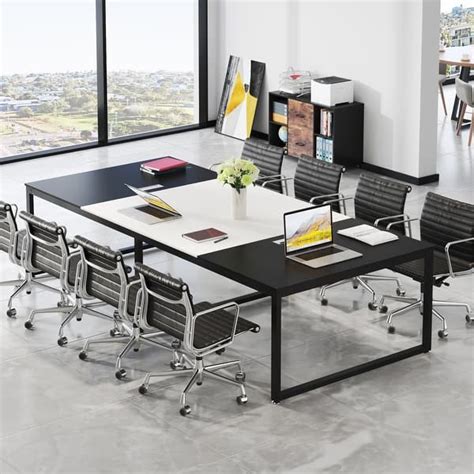 8ft Rectangle Conference Table Large Meeting Table Seats 8 10 Bed