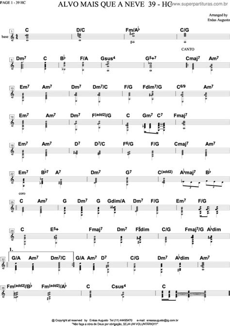 Alva Mais Que A Neve - Super Partituras - Alvo Mais Que A Neve - 39 HC v.2 (Harpa Cristã), com ...