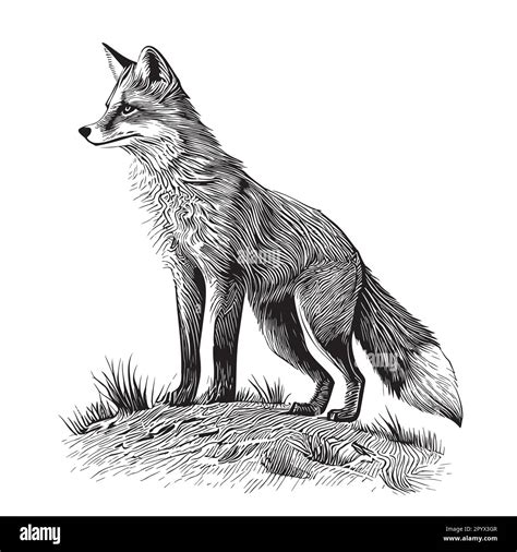 Dessin De Renard Sauvage Dessin La Main Dans Une Illustration De