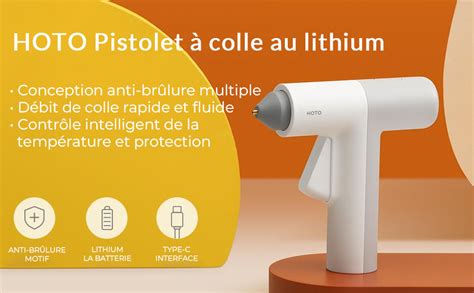 Pistolet à colle chaude sans fil HOTO OUTILS Nozzler