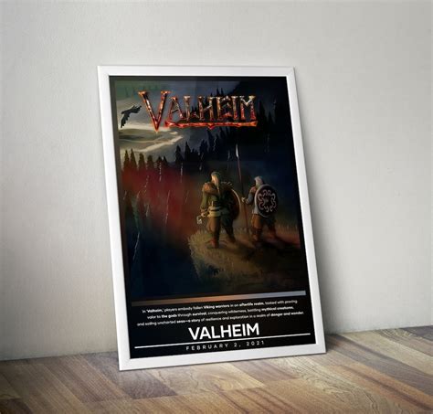 Valheim Poster Valheim Prints Gaming Poster 4 Colors Etsy