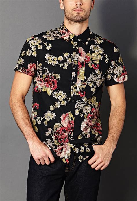 Forever 21 21 MEN Slim Fit Floral Shirt - ShopStyle | Men shirt style, Men dress, Shirts