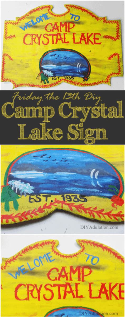 Friday The 13th Diy Camp Crystal Lake Sign Diy Adulation