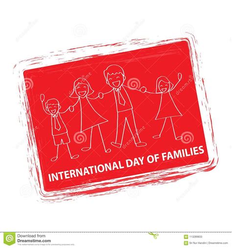 International Day of Families Stock Illustration - Illustration of ...