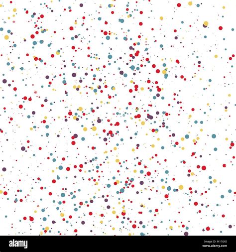 Seamless Pattern Colorful Dots Confetti Vector Illustration Stock