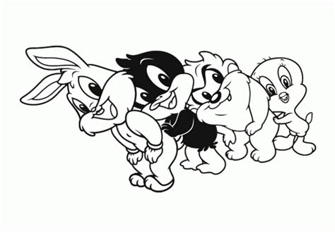 Baby Looney Tunes Colouring Pages Baby Taz And Baby Road Runner