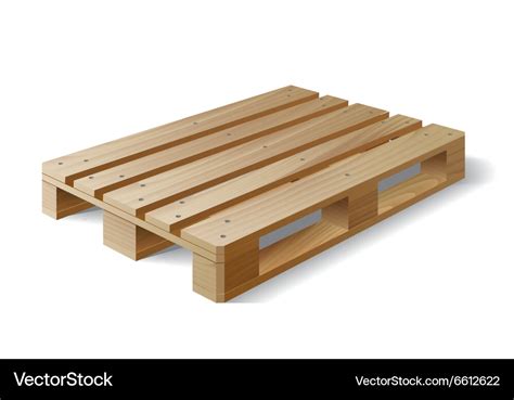 Wooden Pallet Isolated On White Royalty Free Vector Image